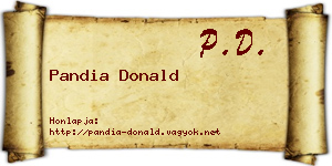 Pandia Donald névjegykártya